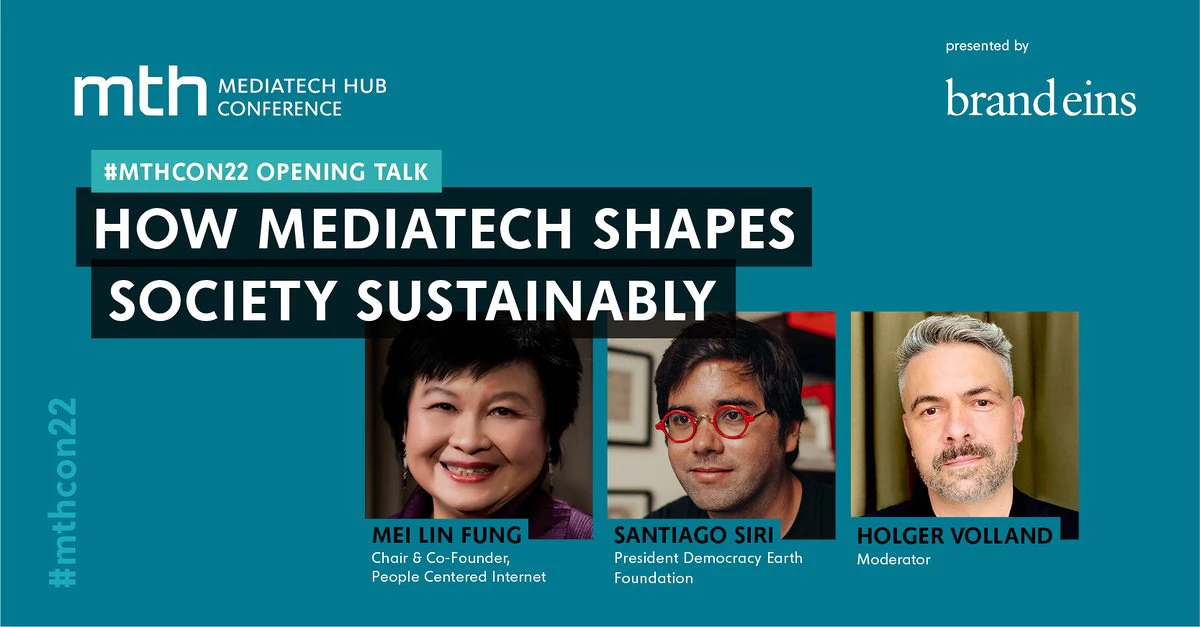 #MTHCON22 OPENING TALK: How Mediatech shapes society sustainably