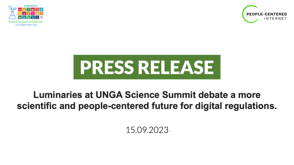 UN Science Summit Digital Cooperation, Governance Regulation Sept 20-22